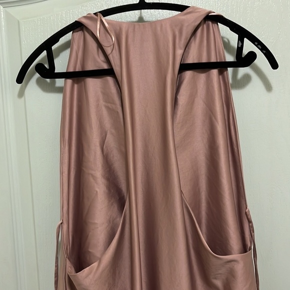 Zara Satin Dress with Open Back a271 - Picture 4 of 4